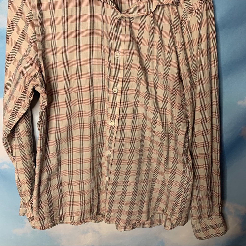 Hyden Yoo- Red & Black Plaid Gray Button Up XLarge - Picture 3 of 11